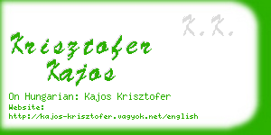 krisztofer kajos business card